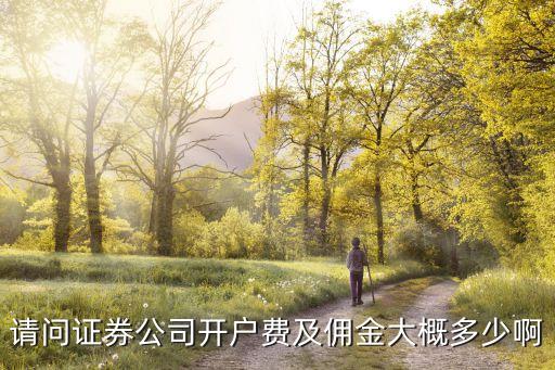 證券公司開戶傭金，股票開戶傭金怎么算