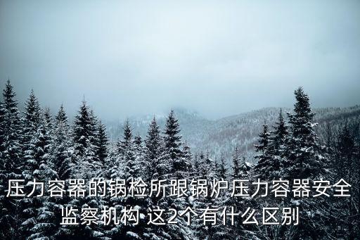 壓力容器的鍋檢所跟鍋爐壓力容器安全監(jiān)察機(jī)構(gòu) 這2個(gè)有什么區(qū)別