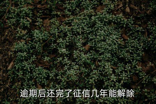 逾期記錄幾年能消除，逾期后還完了征信幾年能解除