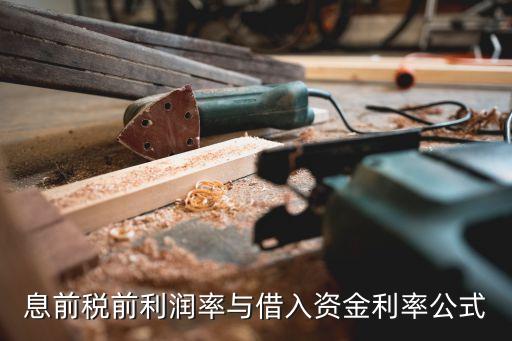 息前稅前利潤率與借入資金利率公式