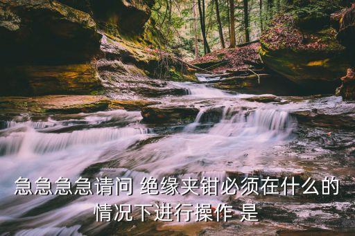 絕緣夾鉗，急急急急請(qǐng)問 絕緣夾鉗必須在什么的情況下進(jìn)行操作 是