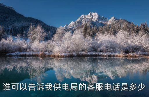誰可以告訴我供電局的客服電話是多少