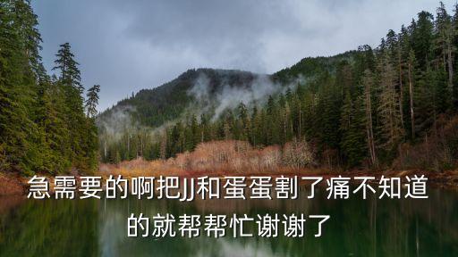 急需要的啊把JJ和蛋蛋割了痛不知道的就幫幫忙謝謝了
