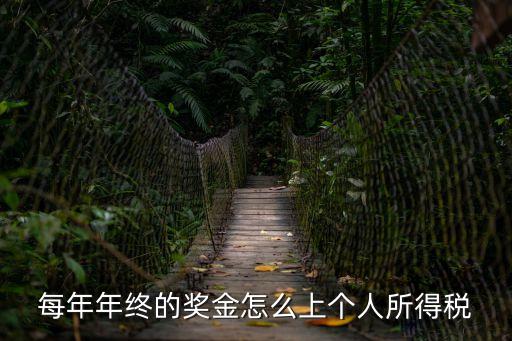 每年年終的獎金怎么上個人所得稅