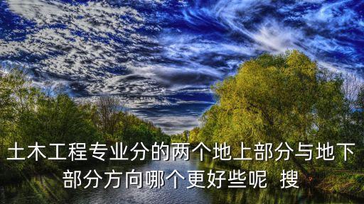 土木工程專業(yè)分的兩個地上部分與地下部分方向哪個更好些呢  搜