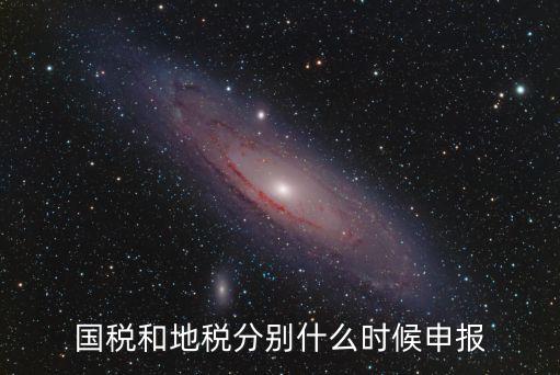 國(guó)稅和地稅分別什么時(shí)候申報(bào)