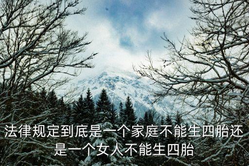 四胎，51后生四胎是否超生