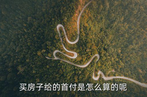 買(mǎi)房子給的首付是怎么算的呢