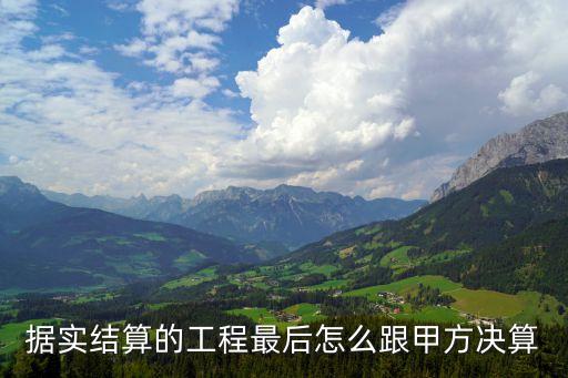 據(jù)實(shí)結(jié)算，根據(jù)招標(biāo)圖紙及工程量清單采取總價(jià)合同據(jù)實(shí)結(jié)算怎么理解