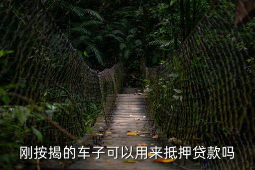 剛按揭的車子可以用來抵押貸款嗎