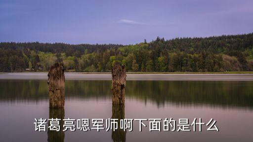 劉孟德，諸葛亮嗯軍師啊下面的是什么