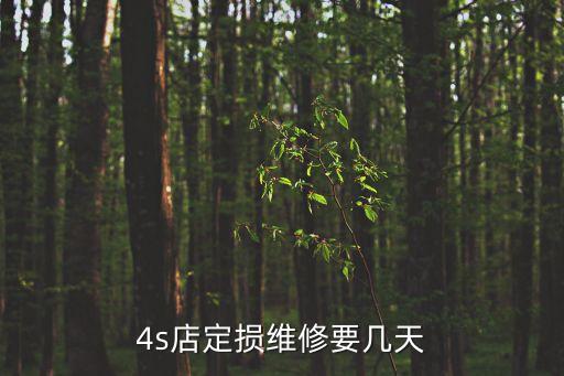 定損需要多久，4s店定損維修要幾天