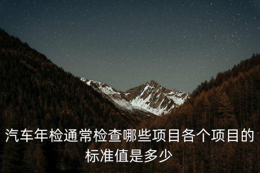 汽車檢查，汽車年檢需怎樣