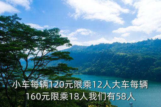 小車每輛120元限乘12人大車每輛160元限乘18人我們有58人