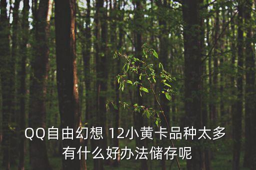 QQ自由幻想 12小黃卡品種太多 有什么好辦法儲(chǔ)存呢