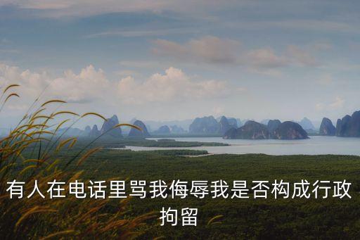 有人在電話里罵我侮辱我是否構(gòu)成行政拘留
