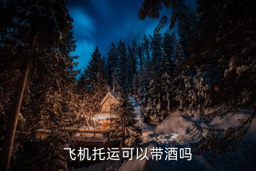 飛機托運可以帶酒嗎