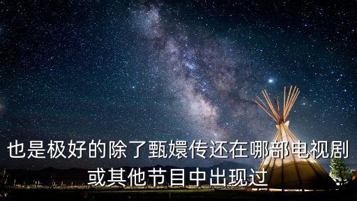 劉金云，也是極好的除了甄嬛傳還在哪部電視劇或其他節(jié)目中出現過