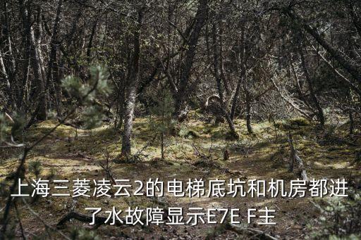 上海三菱凌云2的電梯底坑和機(jī)房都進(jìn)了水故障顯示E7E F主