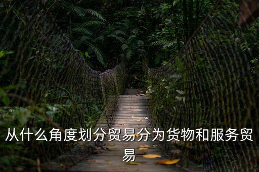 從什么角度劃分貿(mào)易分為貨物和服務(wù)貿(mào)易