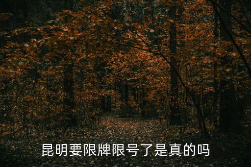 昆明要限牌限號(hào)了是真的嗎