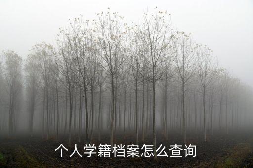 查學籍檔案，個人學籍檔案怎么查詢