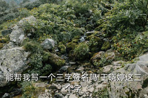 能幫我寫一個三字簽名嗎 王曉婷這三個字