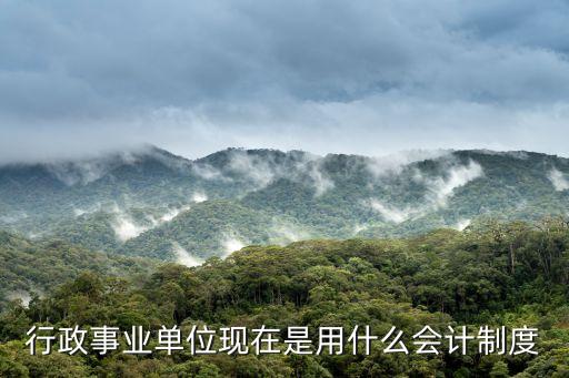 事業(yè)單位會計制度，行政事業(yè)單位現(xiàn)在是用什么會計制度
