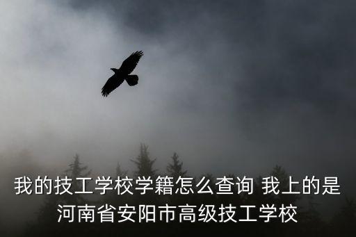 我的技工學(xué)校學(xué)籍怎么查詢 我上的是河南省安陽(yáng)市高級(jí)技工學(xué)校