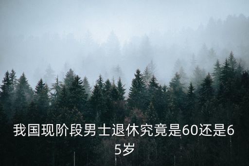我國現(xiàn)階段男士退休究竟是60還是65歲