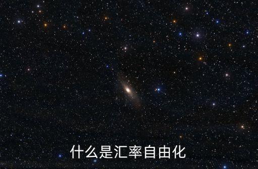 自由化，什么叫金融自由化