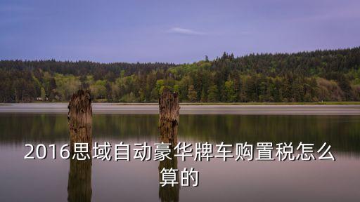 豪車稅怎么算，2016思域自動豪華牌車購置稅怎么算的