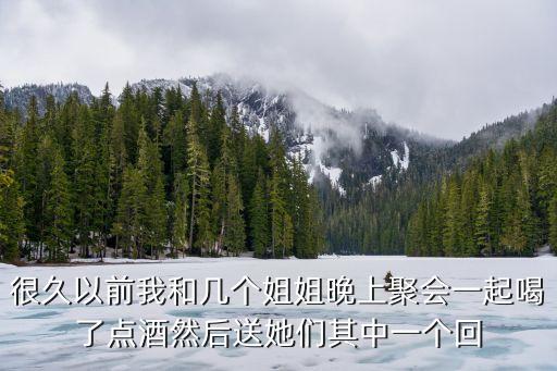 很久以前我和幾個(gè)姐姐晚上聚會(huì)一起喝了點(diǎn)酒然后送她們其中一個(gè)回