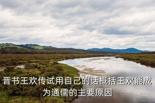晉書王歡傳試用自己的話概括王歡能成為通儒的主要原因