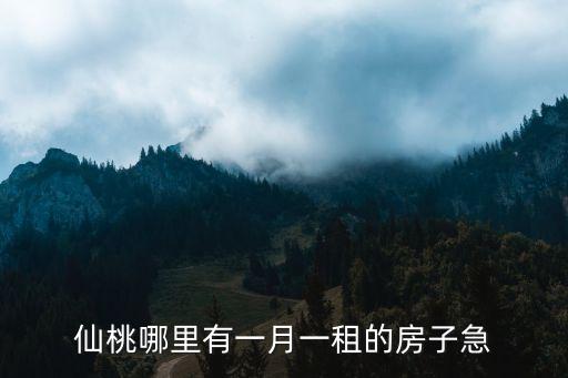 仙桃哪里有一月一租的房子急