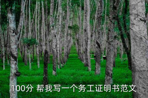 務(wù)工證明模板，外出務(wù)工證明