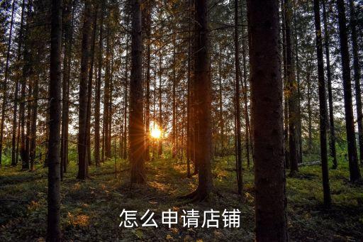 怎么申請(qǐng)店鋪