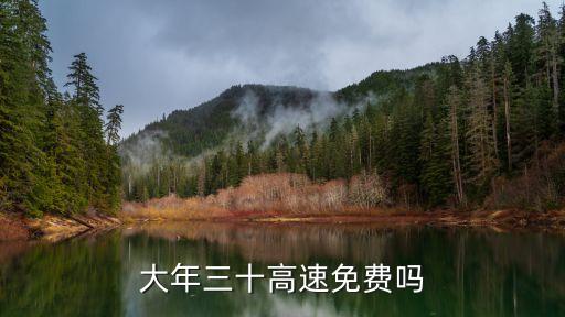 大年三十高速免費嗎