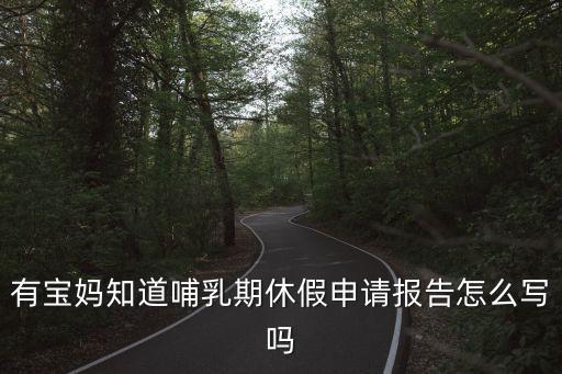 有寶媽知道哺乳期休假申請報告怎么寫嗎