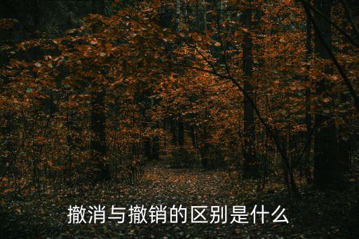 撤消與撤銷的區(qū)別是什么