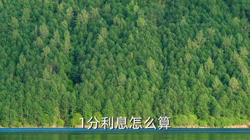 1分利息怎么算