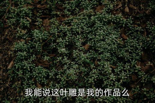 葉雕，我能說這葉雕是我的作品么