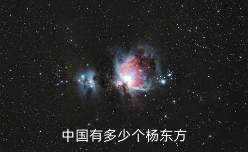 中國有多少個楊東方