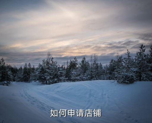 如何申請(qǐng)店鋪