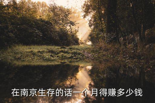 在南京生存的話一個(gè)月得賺多少錢(qián)