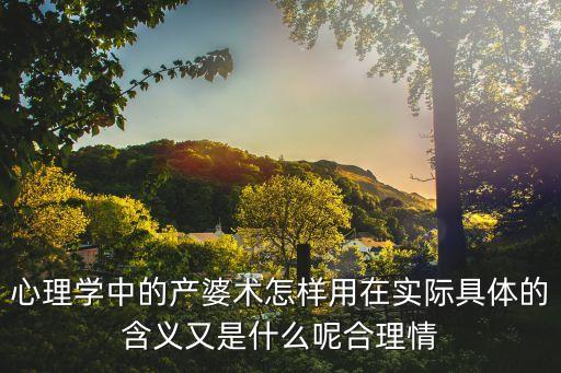 心理學中的產(chǎn)婆術(shù)怎樣用在實際具體的含義又是什么呢合理情