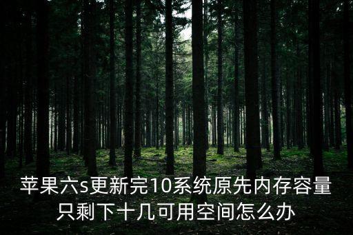 蘋果六s更新完10系統(tǒng)原先內(nèi)存容量只剩下十幾可用空間怎么辦