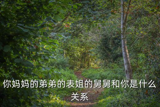 你媽媽的弟弟的表姐的舅舅和你是什么關(guān)系