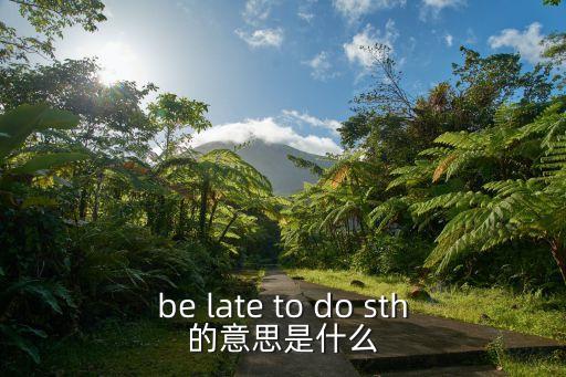 be late to do sth的意思是什么