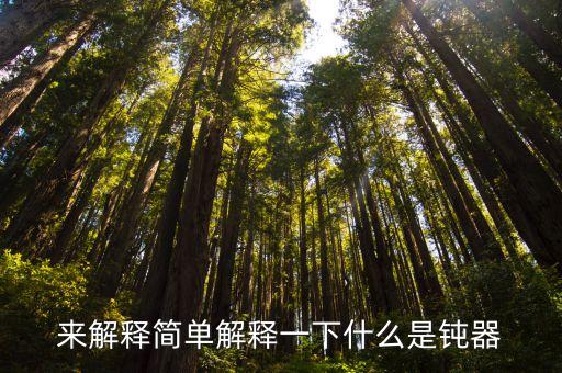 來解釋簡單解釋一下什么是鈍器